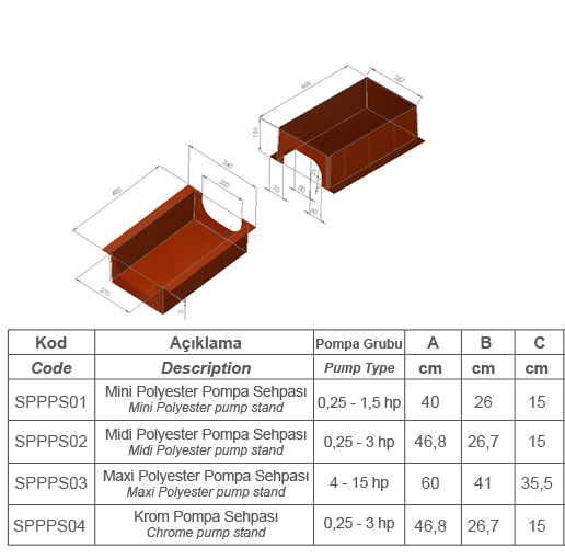 POMPA SEHPALARI - PUMP STANDS