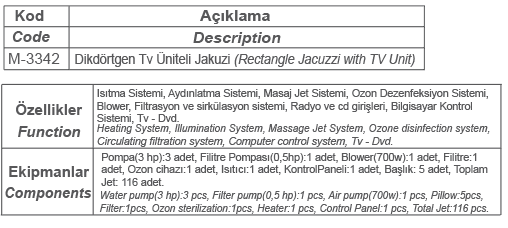 M - 3342 MODEL ( 280*220*97 cm )